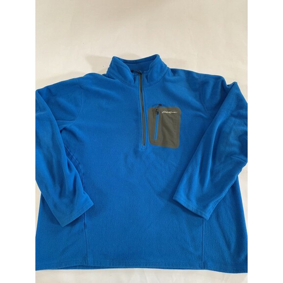 Eddie Bauer Jacket Mens 2XL Blue First Ascent 1/4 Zip Fleece Pullover Polartec - Picture 1 of 10